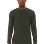 Bella + Canvas Mens Jersey Long Sleeve Crewneck T-Shirt - Emerald Green
