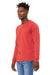 Bella + Canvas BC3513/3513 Mens Jersey Long Sleeve Crewneck T-Shirt Red Model 3Q