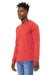 Bella + Canvas BC3513 Mens Long Sleeve Crewneck T-Shirt Red Model 3Q