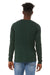 Bella + Canvas BC3513 Mens Long Sleeve Crewneck T-Shirt Emerald Green Model Back