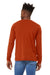 Bella + Canvas BC3513 Mens Long Sleeve Crewneck T-Shirt Brick Red Model Back