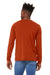 Bella + Canvas BC3513/3513 Mens Jersey Long Sleeve Crewneck T-Shirt Brick Red Model Back