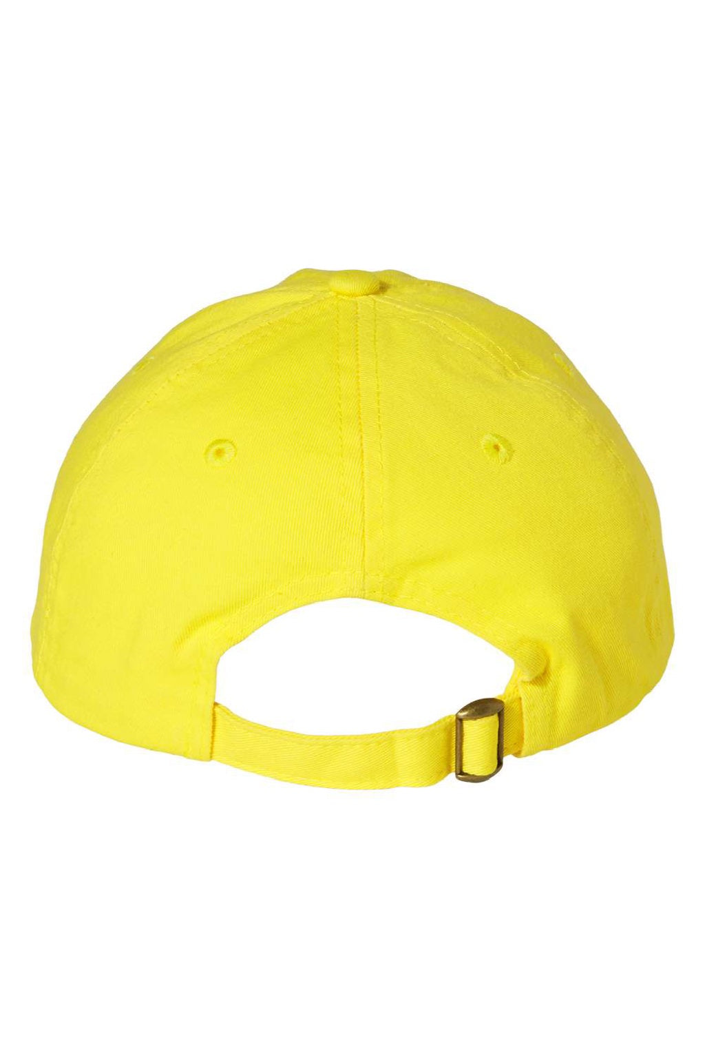 Valucap Hats VC300A Mens Adult Bio-Washed Classic Adjustable Dad Hat Neon Yellow Flat Back