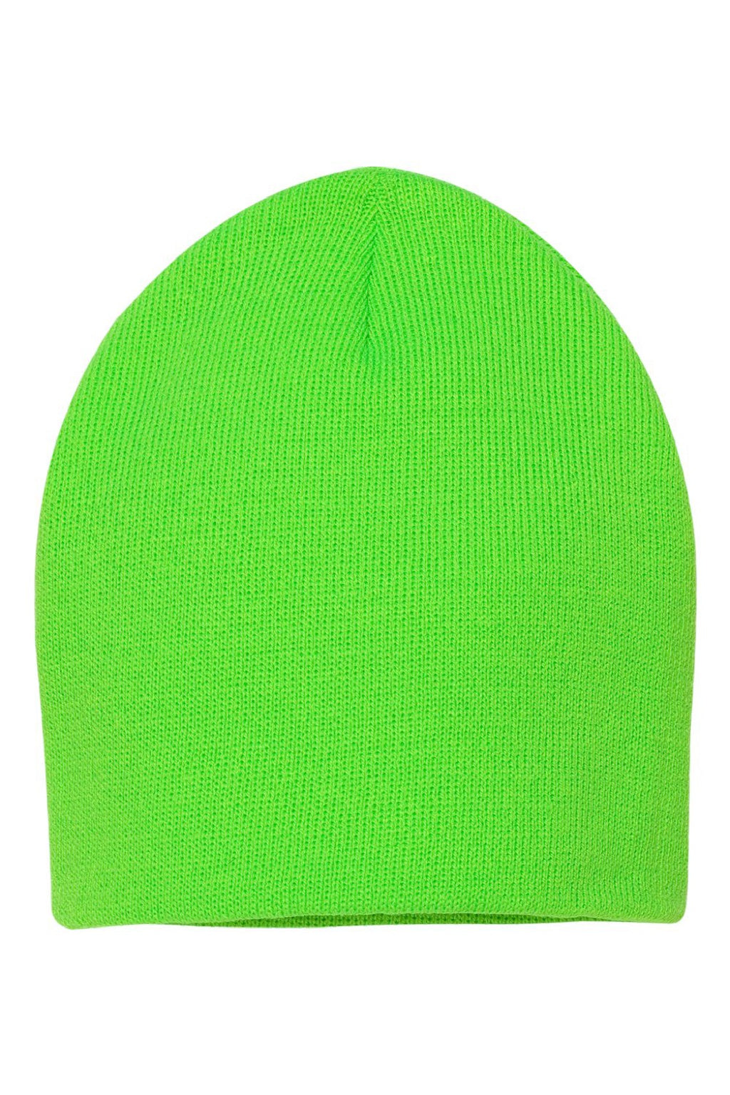 Sportsman Hats SP08 Unisex Beanie Neon Green Flat Front