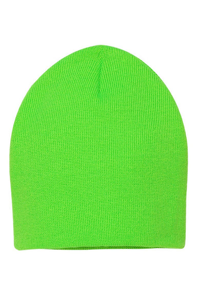 Sportsman Hats SP08 Unisex Beanie Neon Green Flat Front