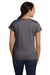 LAT 3516 Womens Fine Jersey Short Sleeve Crewneck T-Shirt Charcoal Grey Model Back