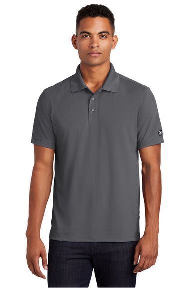 Ogio OG101 Mens Caliber 2.0 Moisture Wicking Short Sleeve Polo Shirt Diesel Grey Model Front