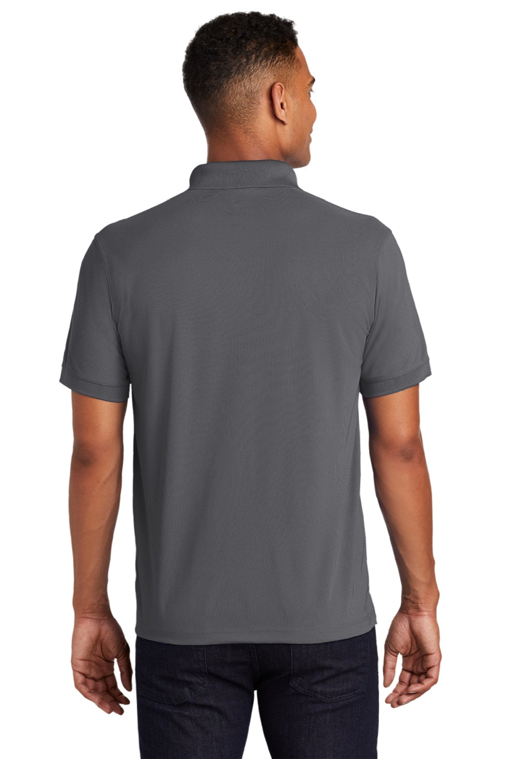 Ogio OG101 Mens Caliber 2.0 Moisture Wicking Short Sleeve Polo Shirt Diesel Grey Model Back