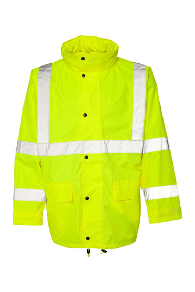 Kishigo RW110-111 Mens Rainsuit Lime Green Flat Front