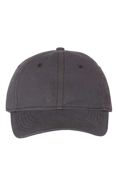 Sportsman AH35 Mens Unstructured Hat Charcoal Grey Flat Front