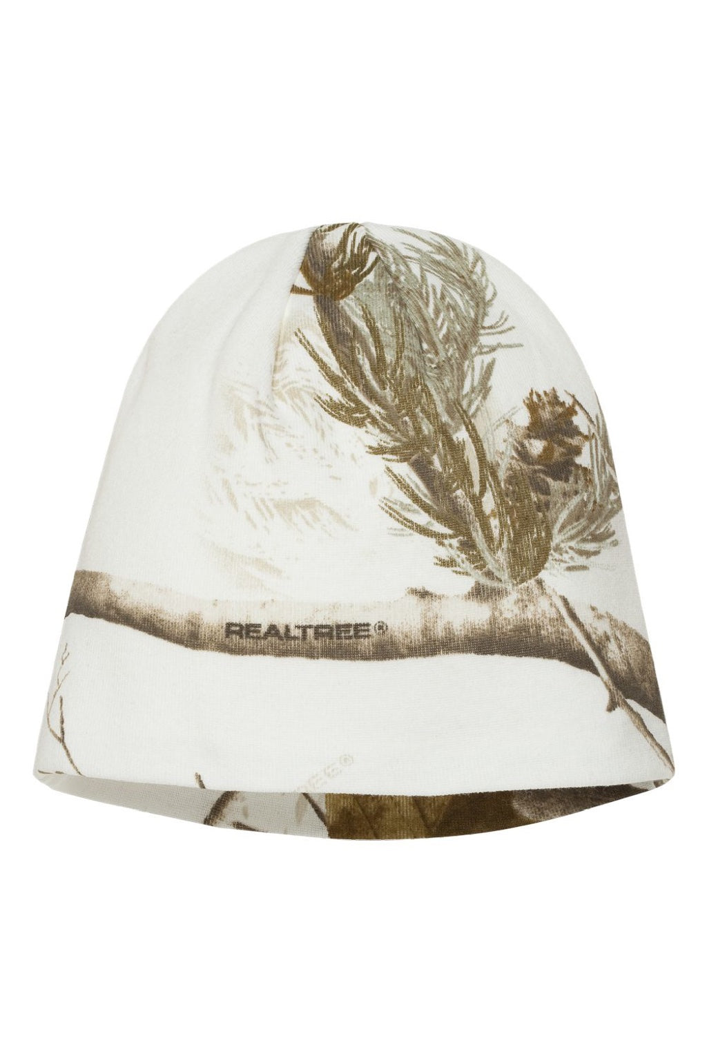Kati Hats LCB08 Unisex Camo Beanie White Realtree AP Flat Back