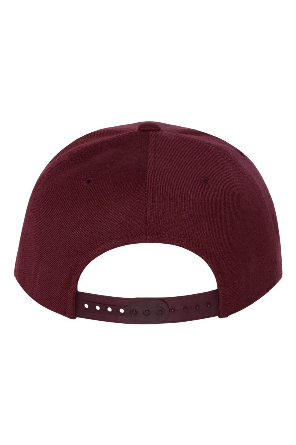 Yupoong Hats 6089/6089MT Mens Adjustable Hat Maroon Flat Back