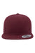 Yupoong Hats 6089/6089MT Mens Adjustable Hat Maroon Flat Front