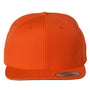 Yupoong Mens Premium Flat Bill Snapback Hat - Orange - NEW