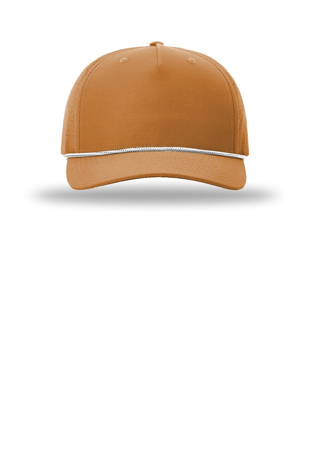 Richardson Hats 355 Mens Laser Perf Performance Snapback Rope Hat Clay/White Black Flat Front