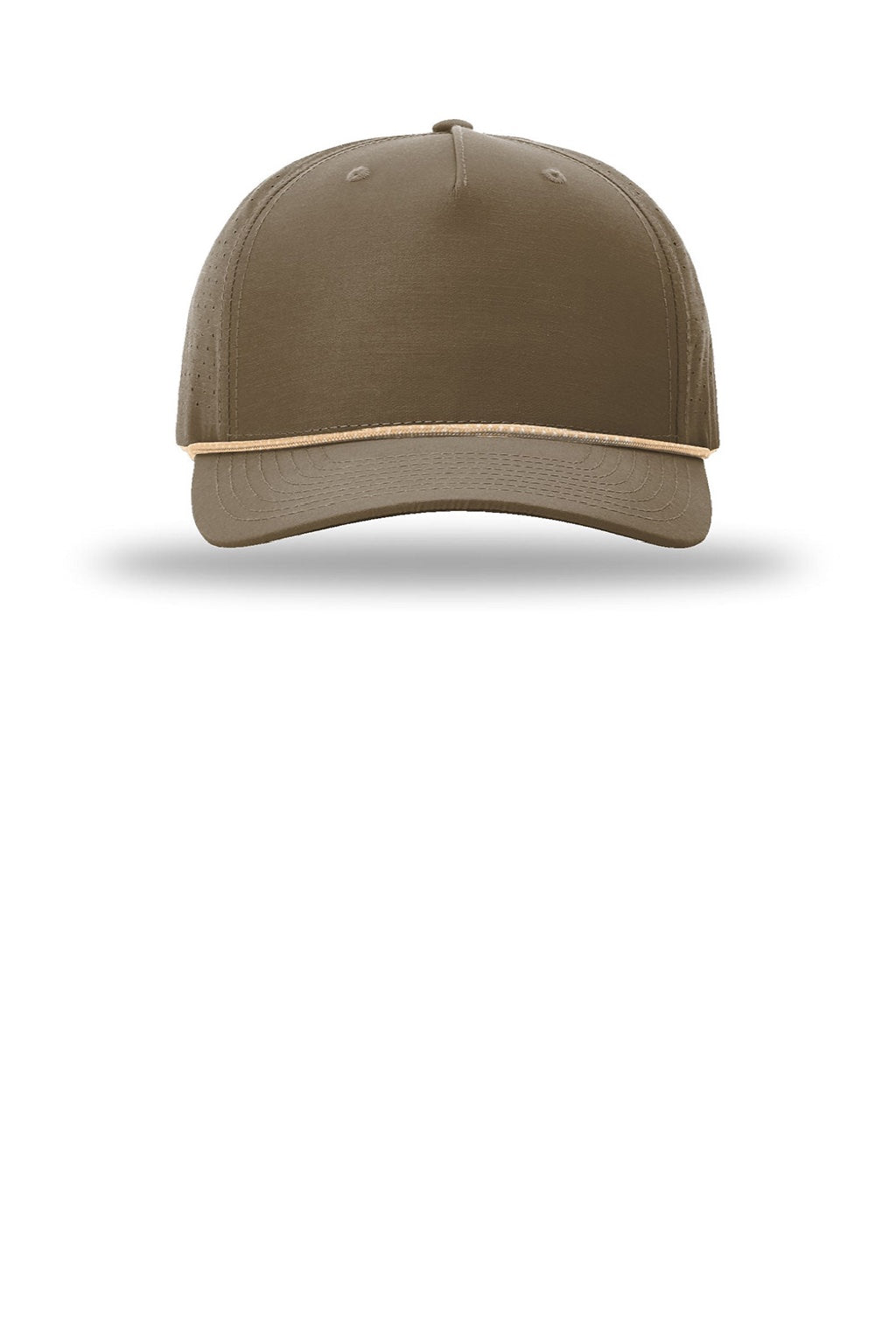 Richardson Hats 355 Mens Laser Perf Performance Snapback Rope Hat Dark Loden Green/Tannin Grey Flat Front