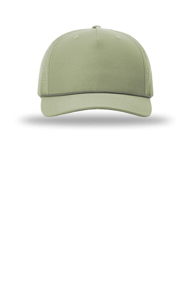Richardson Hats 355 Mens Laser Perf Performance Snapback Rope Hat Light Olive Green/Olive Green Flat Front