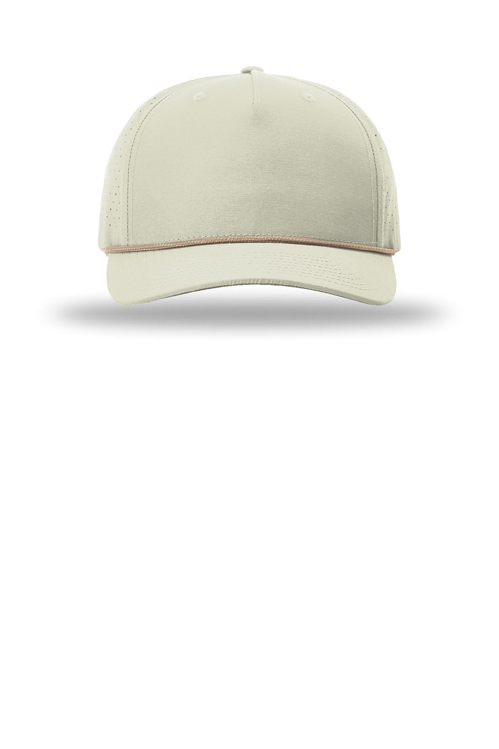 Richardson Hats 355 Mens Laser Perf Performance Snapback Rope Hat Oat Milk/Elmwood White Flat Front