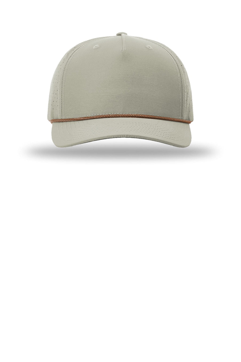 Richardson Hats 355 Mens Laser Perf Performance Snapback Rope Hat Trenchcoat/Russet Grey Flat Front