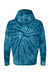 Dyenomite 854CY Mens Cyclone Tie Dyed Hooded Sweatshirt Hoodie Navy Blue Flat Back