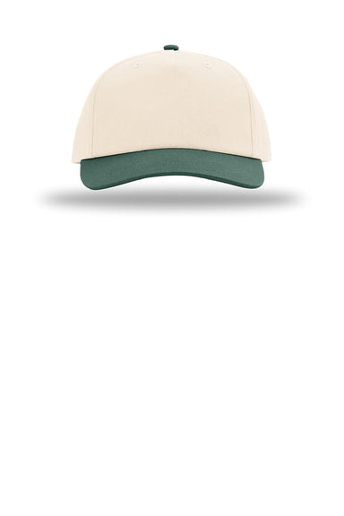 Richardson Hats 356 Mens Relaxed Snapback Gramps Hat Cream/Cream/Dark Green Flat Front
