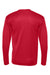 C2 Sport 5104 Mens Performance Moisture Wicking Long Sleeve Crewneck T-Shirt Red Flat Back