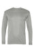 C2 Sport 5104 Mens Performance Moisture Wicking Long Sleeve Crewneck T-Shirt Silver Grey Flat Front