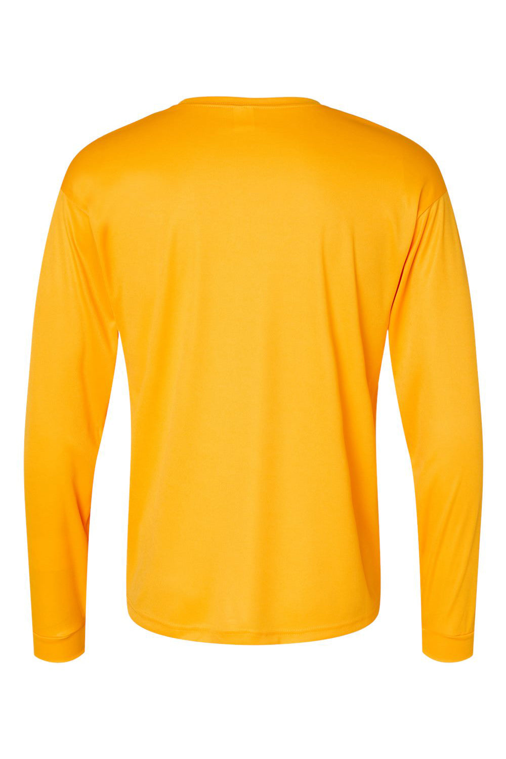 C2 Sport 5104 Mens Performance Moisture Wicking Long Sleeve Crewneck T-Shirt Gold Flat Back