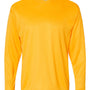 C2 Sport Mens Performance Moisture Wicking Long Sleeve Crewneck T-Shirt - Gold - NEW