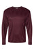 C2 Sport 5104 Mens Performance Moisture Wicking Long Sleeve Crewneck T-Shirt Maroon Flat Front