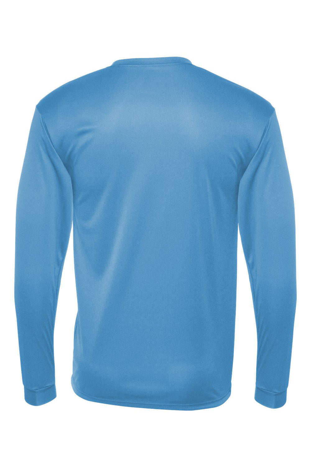 C2 Sport 5104 Mens Performance Moisture Wicking Long Sleeve Crewneck T-Shirt Columbia Blue Flat Back