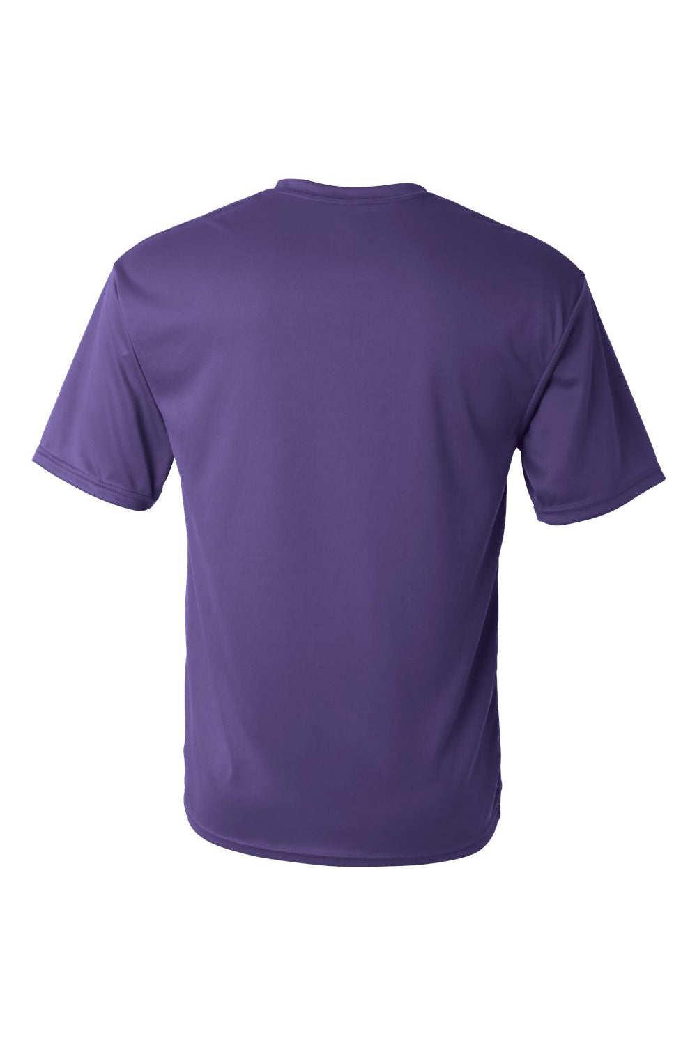 C2 Sport 5100 Mens Performance Moisture Wicking Short Sleeve Crewneck T-Shirt Purple Flat Back