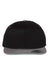 Yupoong Hats Y6007/6007 Mens Adjustable Hat Black/Grey Flat Front