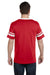 Augusta Sportswear 360 Mens Short Sleeve V-Neck T-Shirt Red/White Model Back