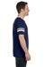 Augusta Sportswear 360 Mens Short Sleeve V-Neck T-Shirt Navy Blue/White Model Side