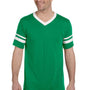 Augusta Sportswear Mens Short Sleeve V-Neck T-Shirt - Kelly Green/White