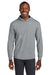 Jerzees 363LH Mens Classics Long Sleeve Hooded T-Shirt Hoodie Heather Grey Model Front