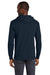 Jerzees 363LH Mens Classics Long Sleeve Hooded T-Shirt Hoodie Navy Blue Model Back