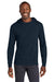 Jerzees 363LH Mens Classics Long Sleeve Hooded T-Shirt Hoodie Navy Blue Model Front