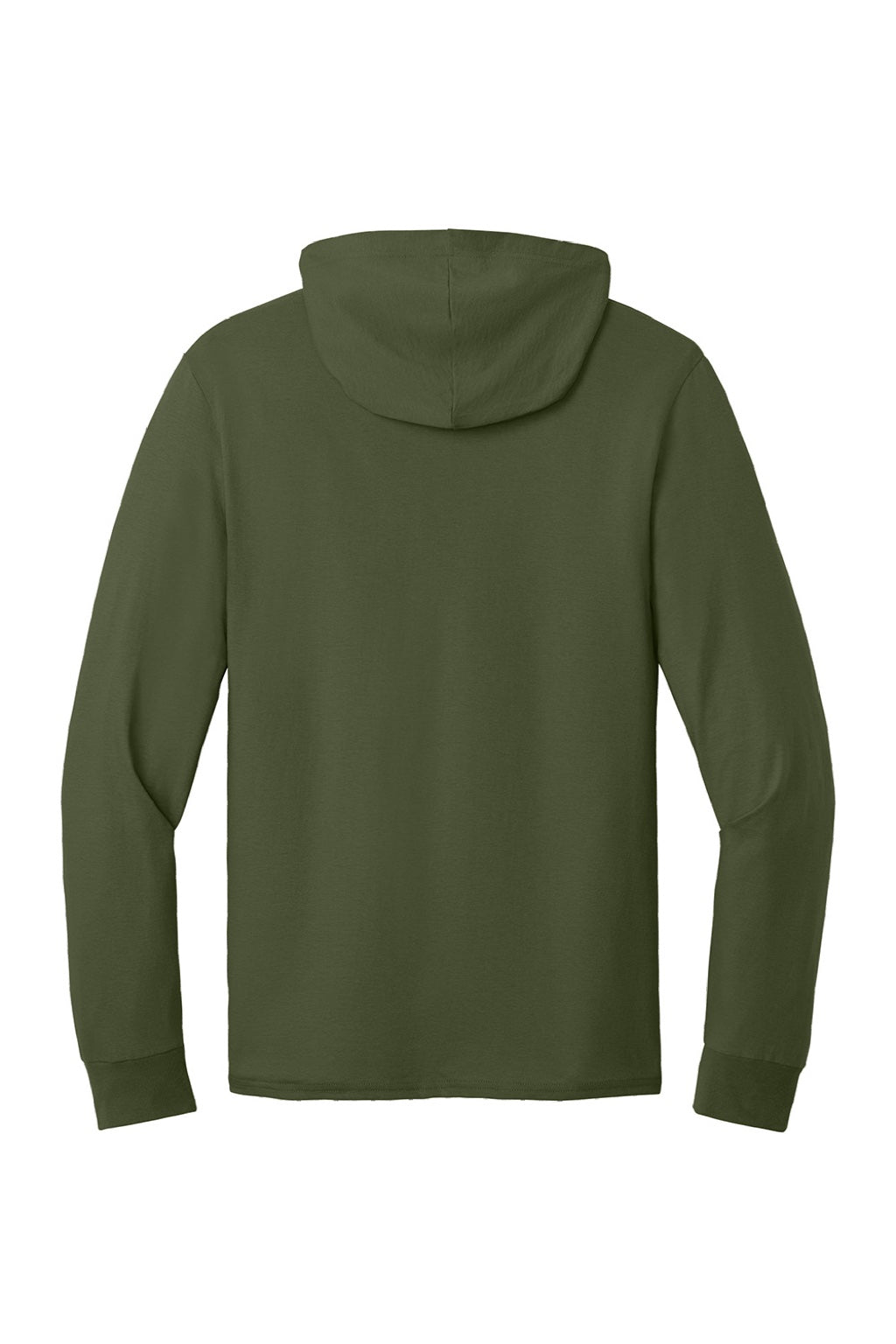 Jerzees 363LH Mens Classics Long Sleeve Hooded T-Shirt Hoodie Military Green Flat Back