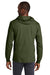 Jerzees 363LH Mens Classics Long Sleeve Hooded T-Shirt Hoodie Military Green Model Back