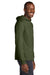 Jerzees 363LH Mens Classics Long Sleeve Hooded T-Shirt Hoodie Military Green Model Side