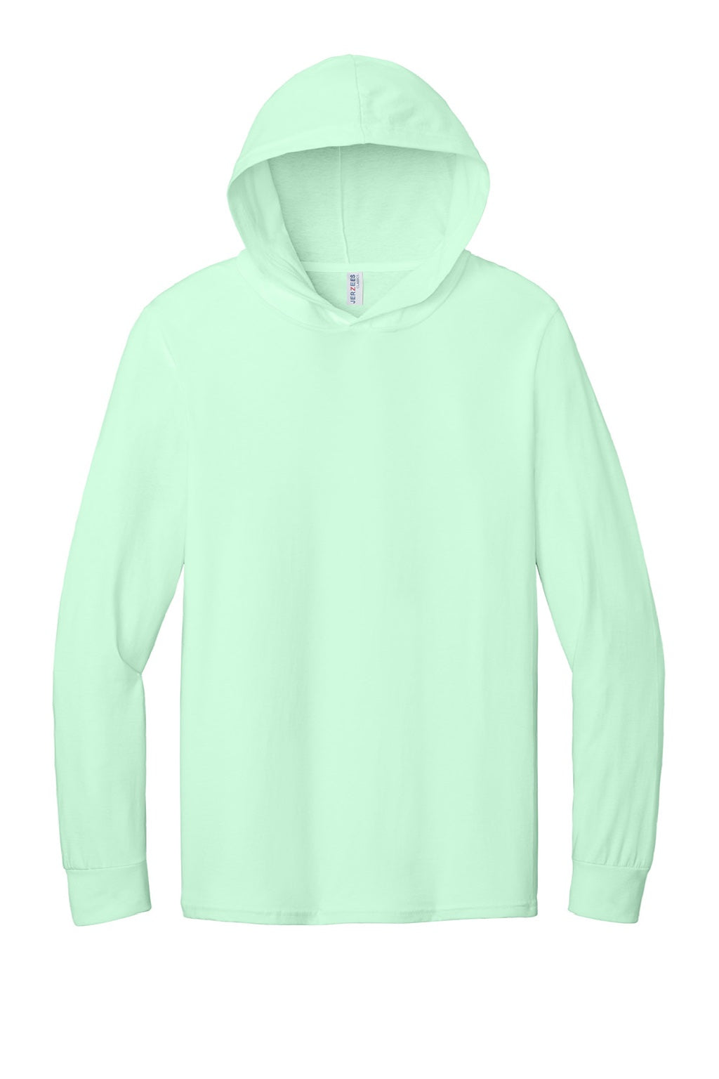 Jerzees 363LH Mens Classics Long Sleeve Hooded T-Shirt Hoodie Mint To Be Green Flat Front