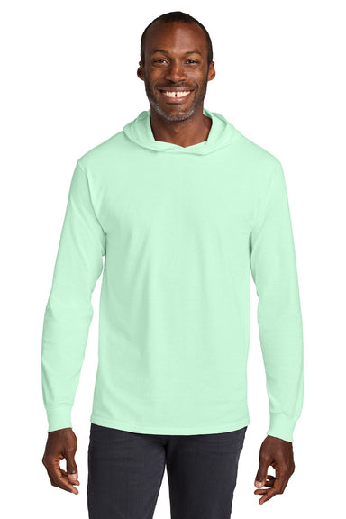 Jerzees 363LH Mens Classics Long Sleeve Hooded T-Shirt Hoodie Mint To Be Green Model Front
