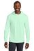 Jerzees 363LH Mens Classics Long Sleeve Hooded T-Shirt Hoodie Mint To Be Green Model Front