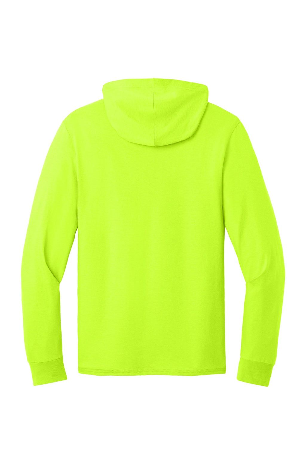 Jerzees 363LH Mens Classics Long Sleeve Hooded T-Shirt Hoodie Safety Green Flat Back