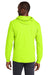 Jerzees 363LH Mens Classics Long Sleeve Hooded T-Shirt Hoodie Safety Green Model Back