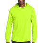Jerzees Mens Classics Long Sleeve Hooded T-Shirt Hoodie - Safety Green