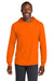 Jerzees 363LH Mens Classics Long Sleeve Hooded T-Shirt Hoodie Safety Orange Model Front