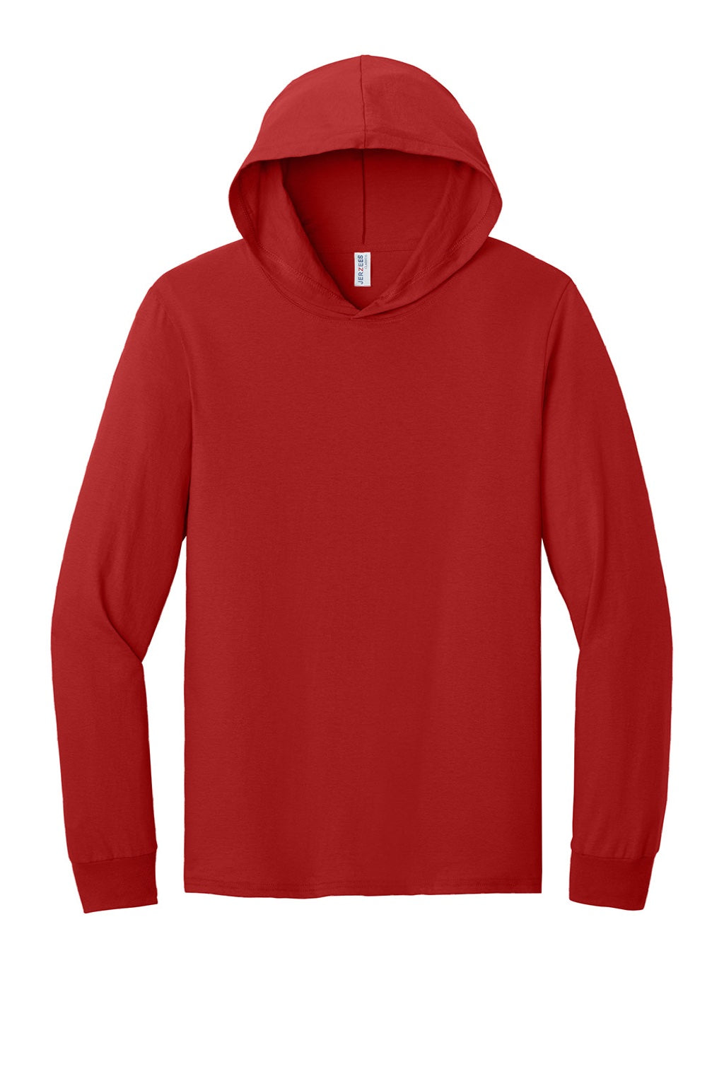 Jerzees 363LH Mens Classics Long Sleeve Hooded T-Shirt Hoodie True Red Flat Front
